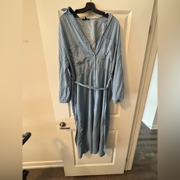 Blue Button-Up Dress - Picture 1 of 1